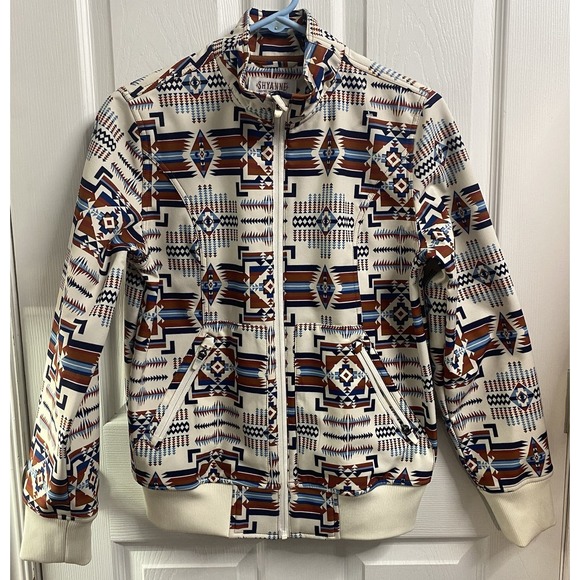Shyanne Jackets & Blazers - Shyanne Women Aztec Print Jacket Brown Western Cowgirl Coat Ivory/Brown NWT-S